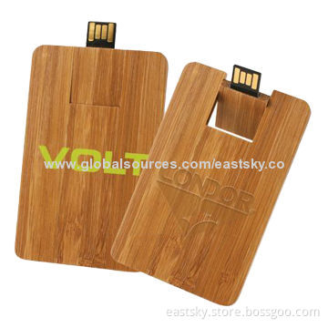 Wooden Business Card USB with Deft Configuration, Shockproof and Moisture-proof